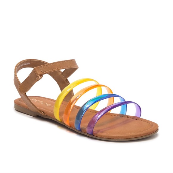 🌈 Girl’s Rainbow Jelly Vegan Sandals - Picture 8 of 10